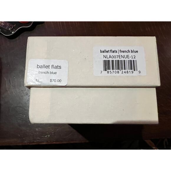 NIB Noralee Rylee + Cru Ballet Flats Velvet French Blue Shoes Size 12 NEW - Picture 10 of 10